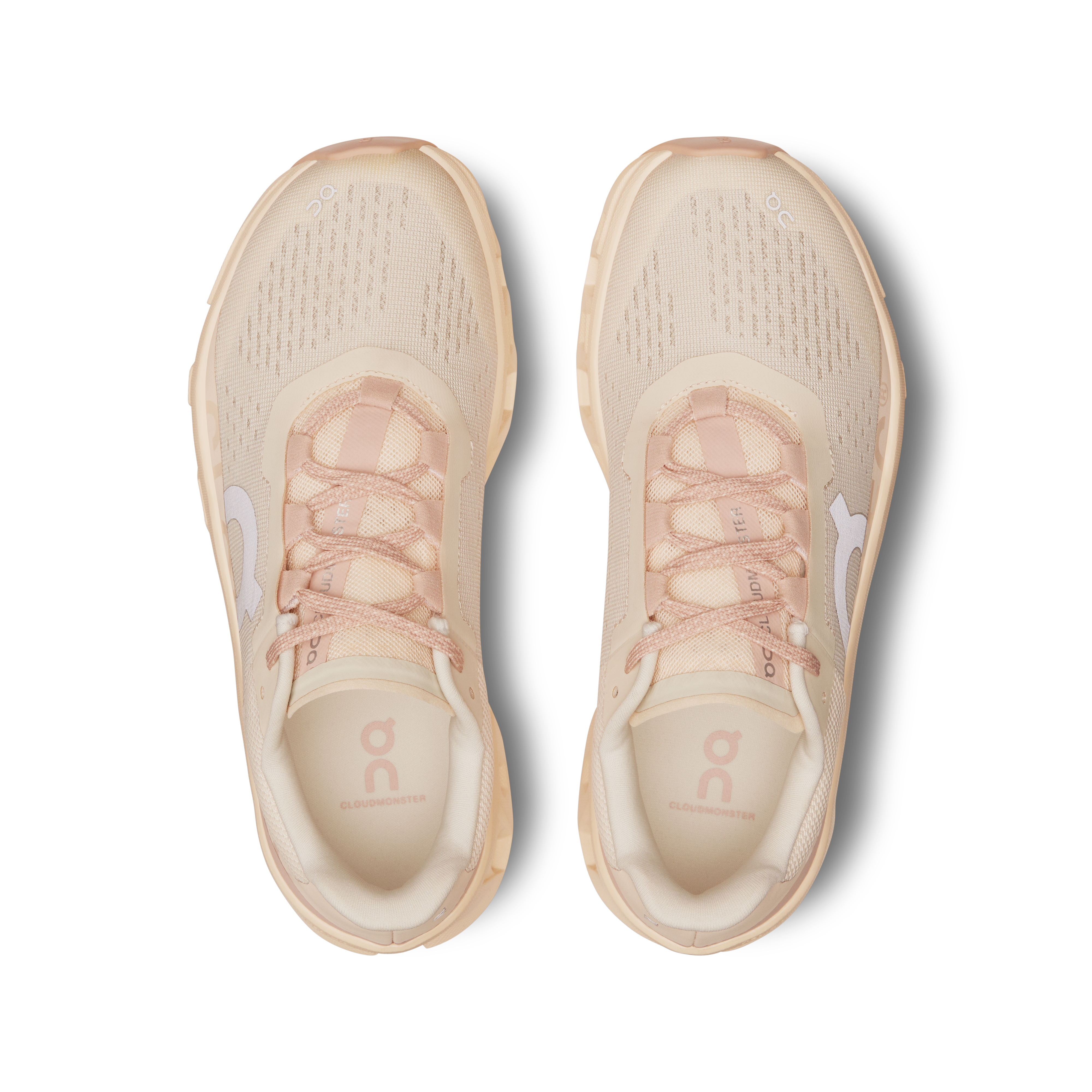On Running Women's Cloudmonster Running Shoes - Moon/Fawn Color | Lightweight Cushioned Sneakers for Jogging, Gym Workouts & Everyday Wear