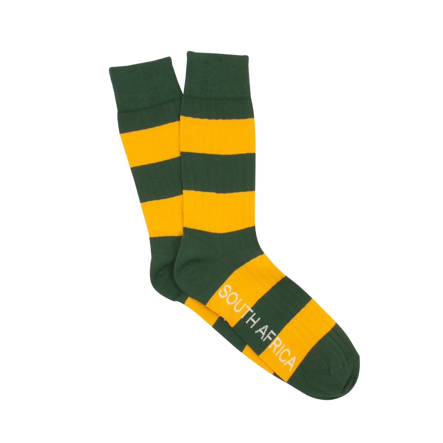 Men's South Africa Striped Cotton Socks - Breathable & Comfortable Casual Socks for Everyday Wear, Sports & Gifts