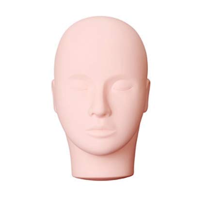 Professional Makeup Training Mannequin Head - Flat Top for Eyelash Extension Practice, False Eyelash Application & Beauty School Training | Perfect for Salon, Cosmetology Students & Makeup Artists