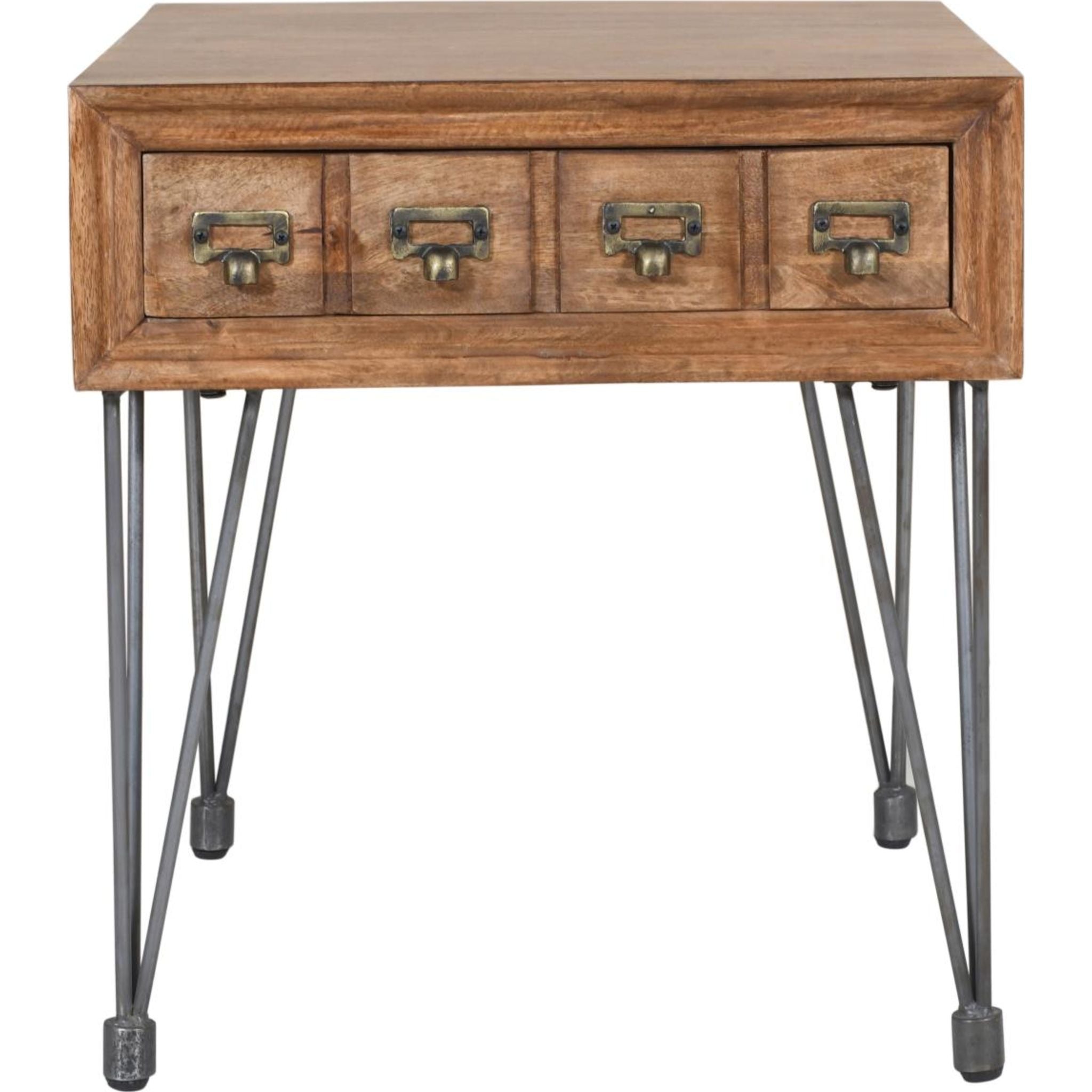 Vintage Wooden End Table - Medium Brown Finish - Perfect for Living Room, Bedroom, or Office Side Table