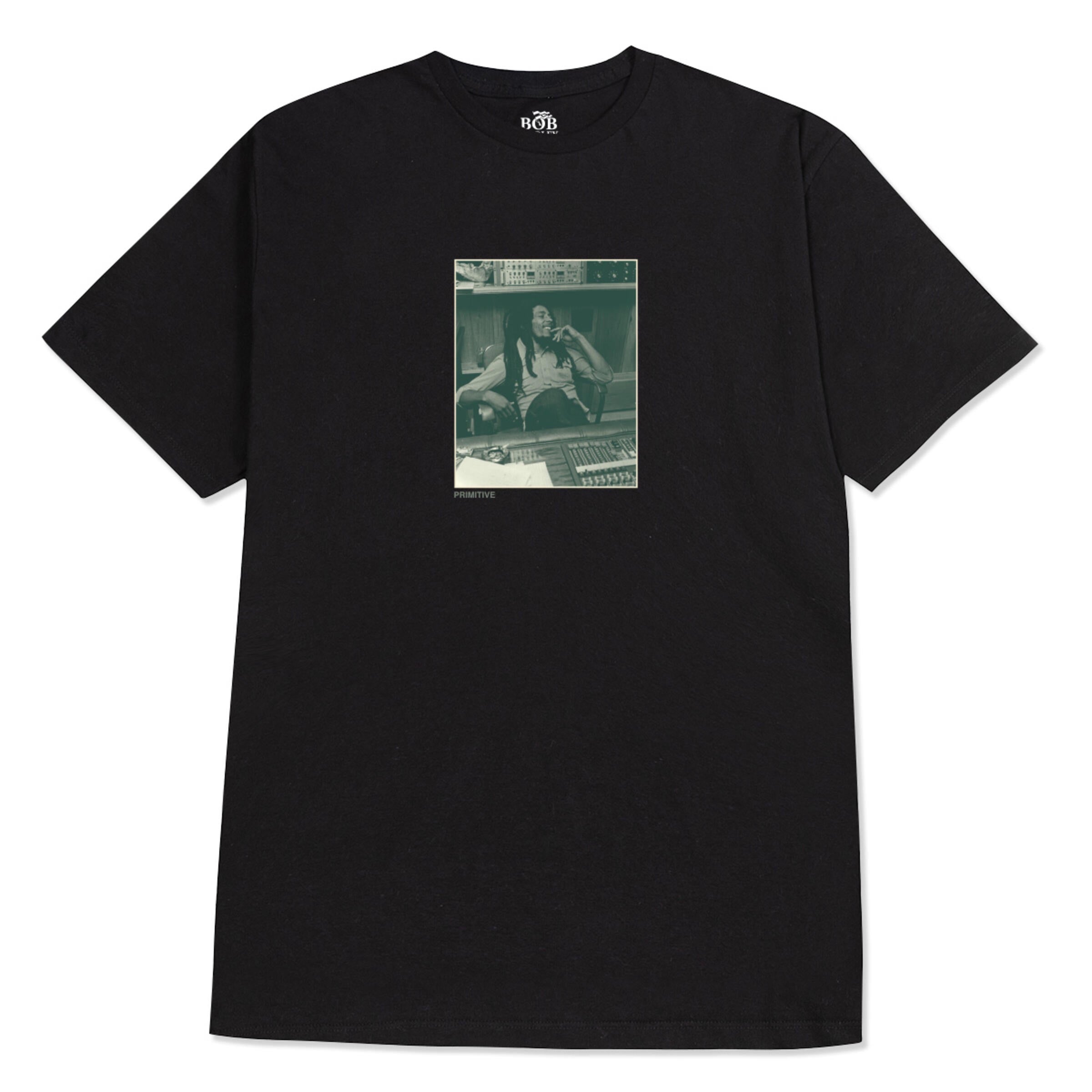 Primitive x Bob Marley Graphic T-Shirt - Black | Vintage Reggae Music Tee for Men | Casual Wear & Street Style
