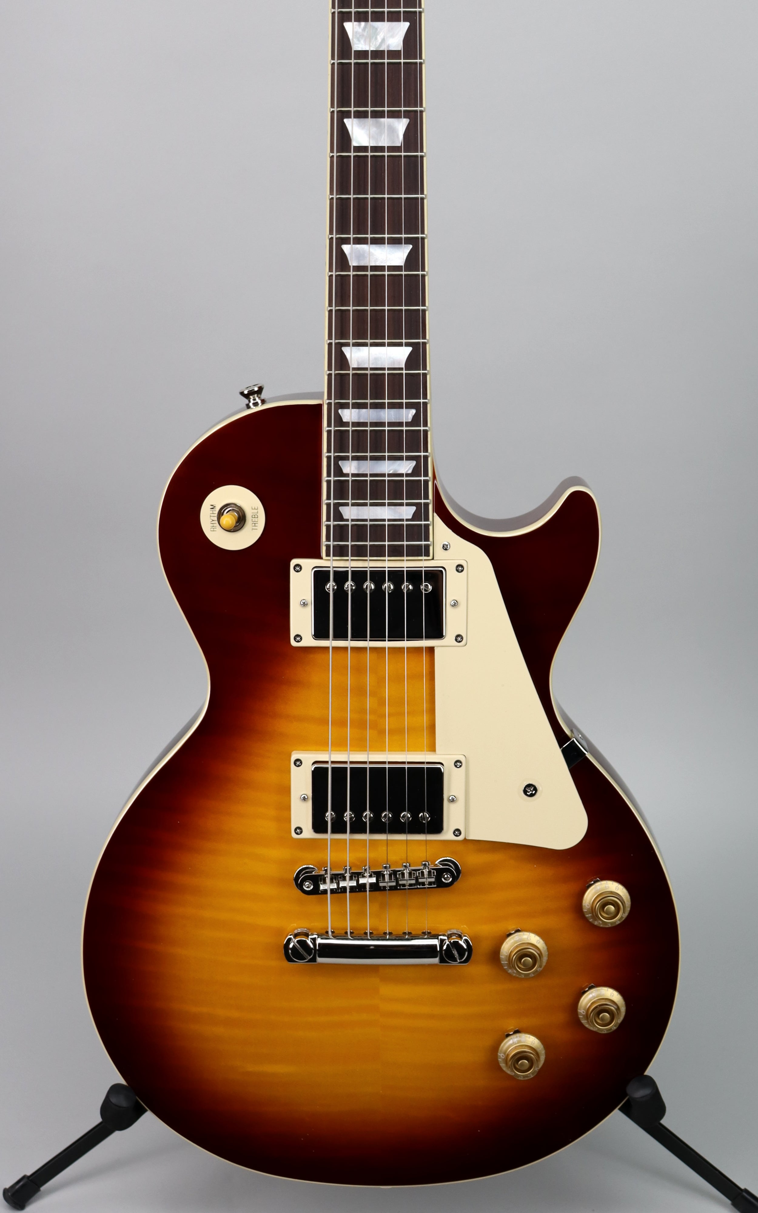 Epiphone Inspired by Gibson Custom '59 Les Paul Standard Electric Guitar - Deep Cherry Sunburst Finish | Authentic Vintage Tone for Rock, Blues & Stage Performance