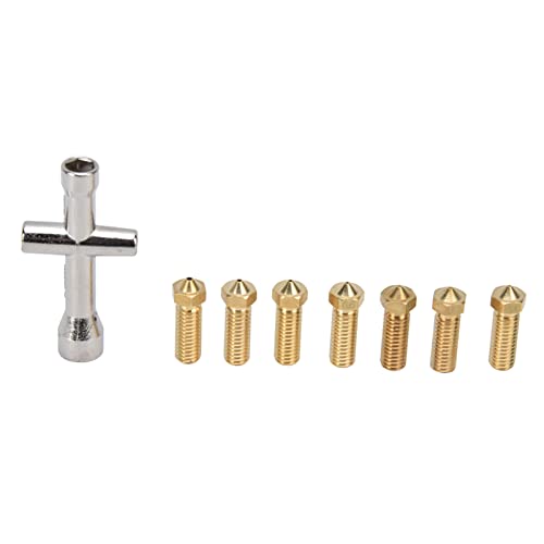 High-Quality 3D Printer Nozzle Kit - Brass Print Head with Multiple Sizes (0.2mm-1.0mm) Compatible with 1.75mm Filament - Perfect for DIY Printing, Home Use & Professional 3D Projects