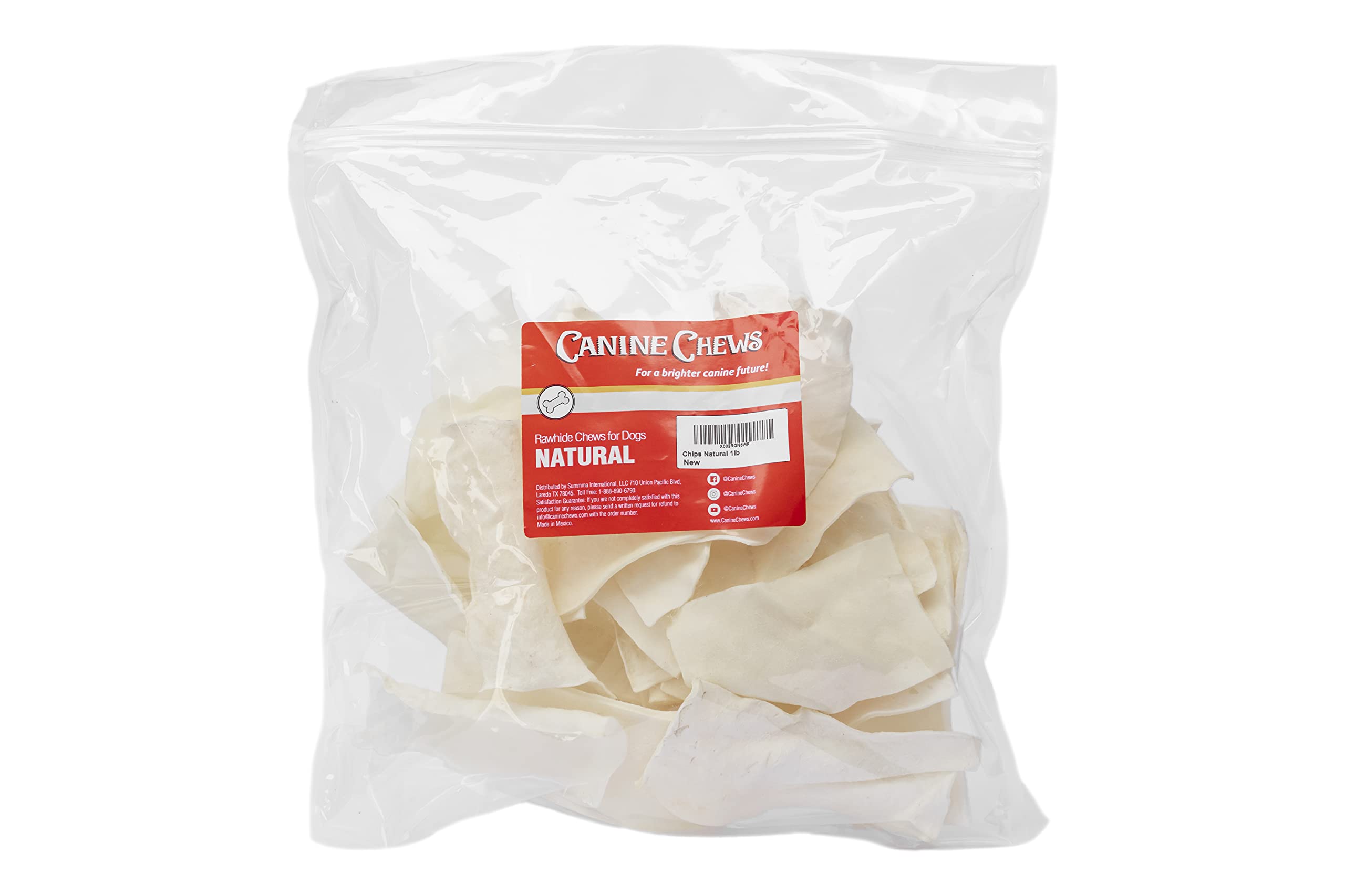 Premium Long-Lasting Rawhide Chip Slices for Dogs - Canine Chews Prime Thick Chips Dog Treats - Durable Chew Toy for Aggressive Chewers, Puppy Teething & Dental Health - Perfect for Training Rewards, Crate Time & Outdoor Adventures