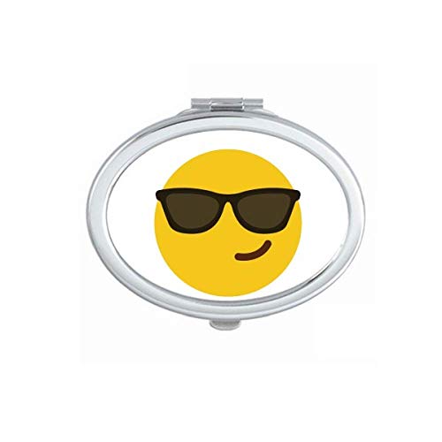 DIYthinker Cool Yellow Cute Sunglasses - Portable Foldable Double-Sided Mirror for Makeup & Online Chat | Perfect for Travel, Home & Office Use