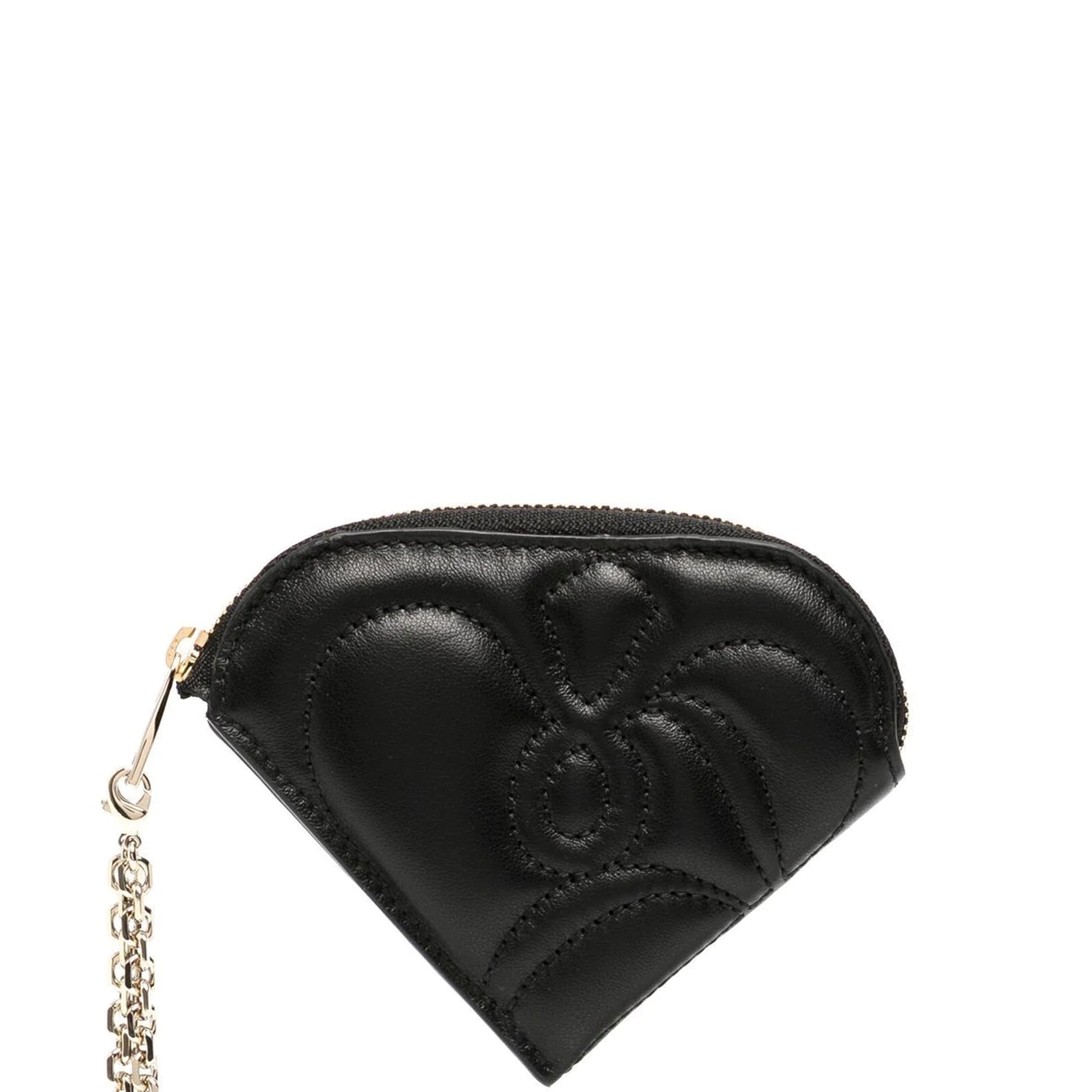 Seal Logo Coin Purse - Stylish Black Leather Wallet for Women & Men | Perfect for Travel, Shopping, and Everyday Use