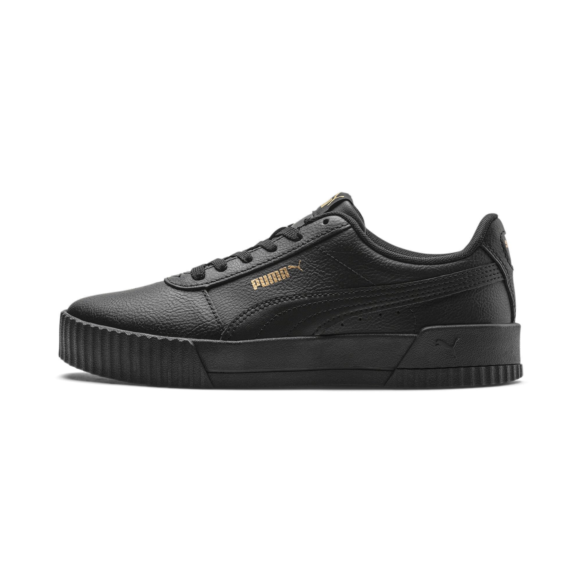 PUMA Women's Sneakers - Black & Gold Athletic Shoes for Running & Gym | Size 9.5 | Comfortable Walking Shoes for Women | Perfect for Workouts, Jogging & Casual Wear