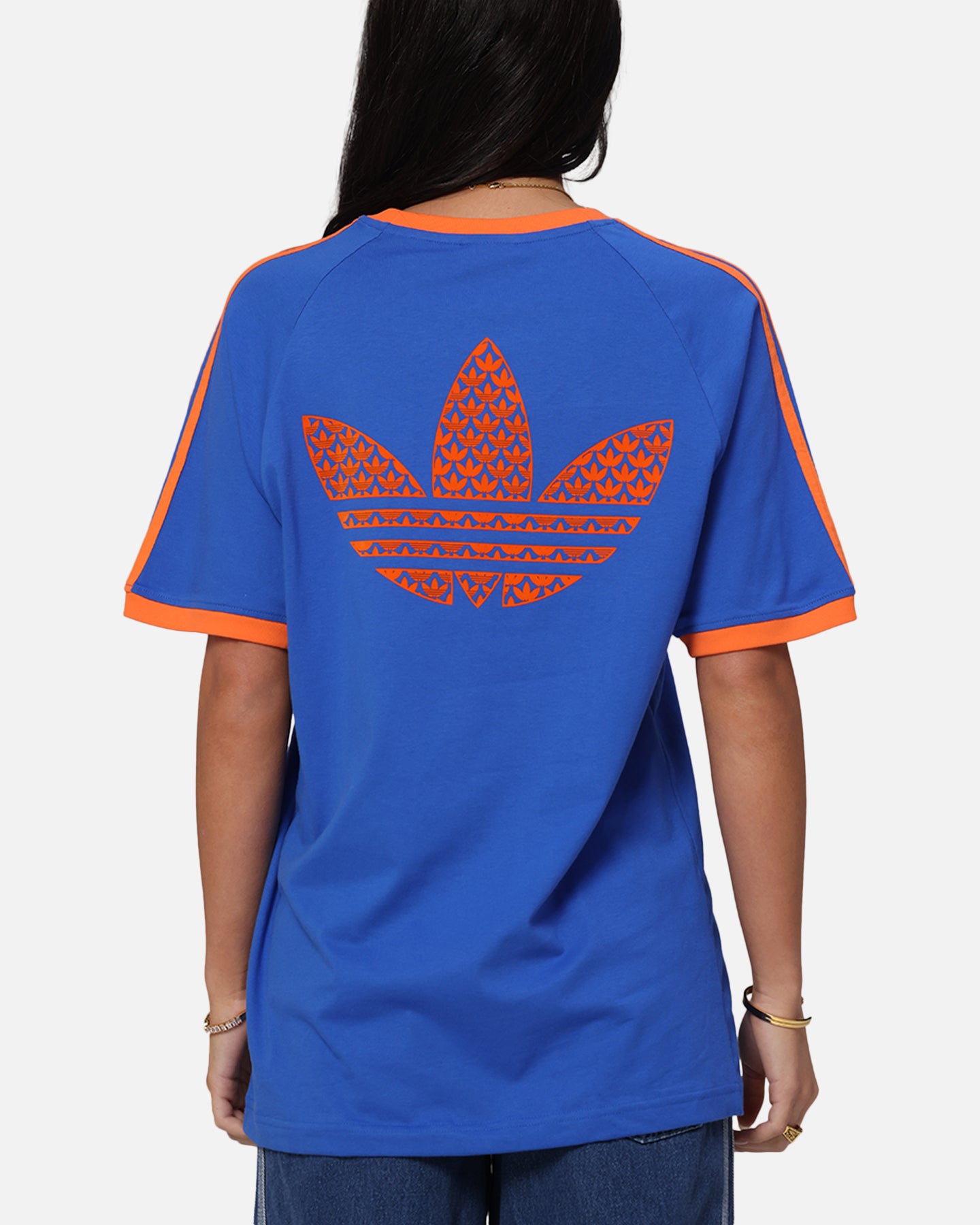 Adidas Monogram Cali T-Shirt for Men - Blue Casual Short Sleeve Tee | Gym, Workout, Streetwear Fashion