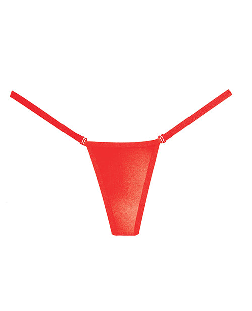 Adore Between the Cheats Wetlook Panty - Red One Size - Sexy Lingerie for Women, Perfect for Valentine's Day & Romantic Nights