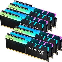 G.SKILL Trident Z RGB 128GB (8x16GB) DDR4 4000MHz RAM - High Performance Gaming & Workstation Memory for PC Builds, Streaming, and Content Creation