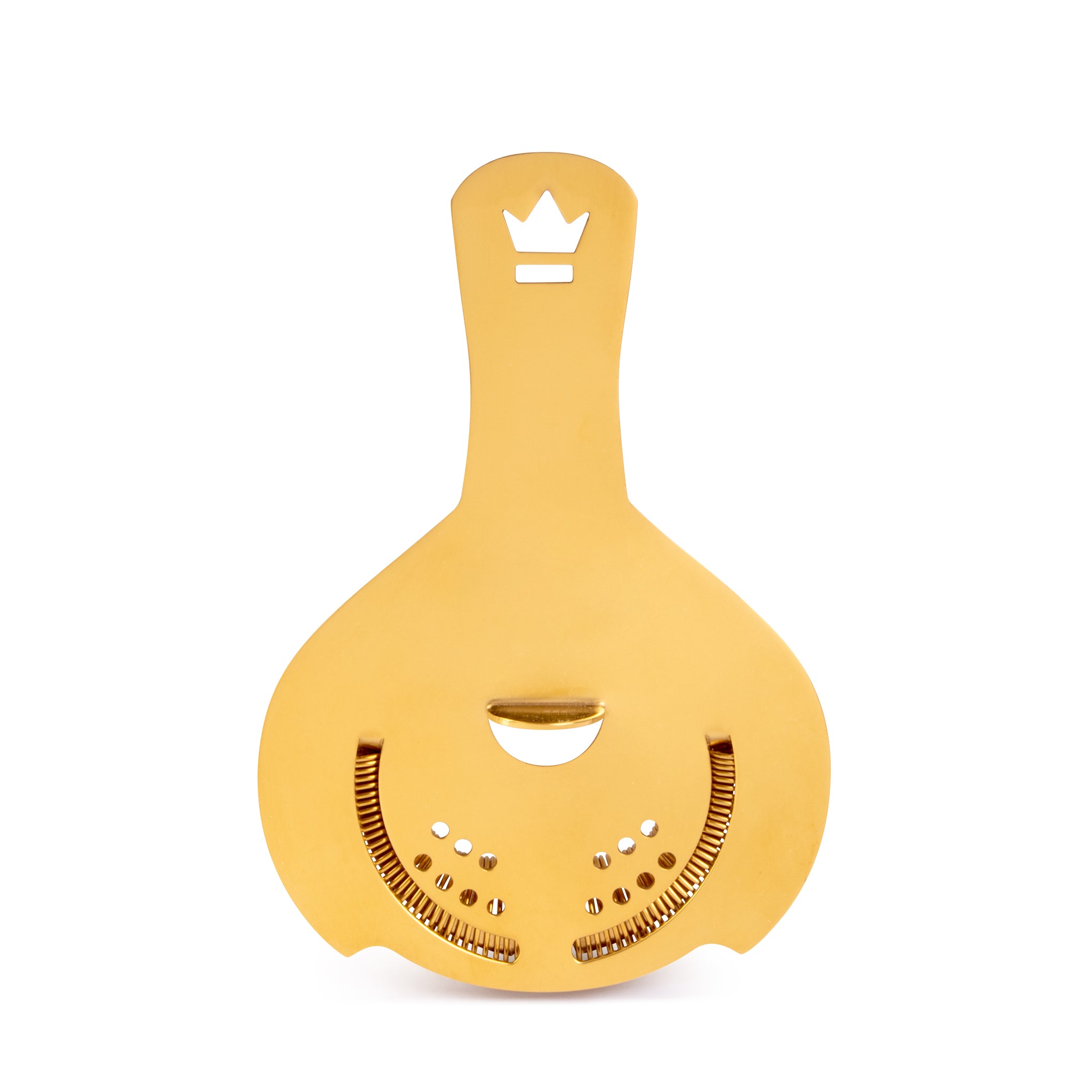 KORIKO® Gold Plated Cocktail Strainer - Premium Bar Tool for Mixing, Filtering, and Serving Cocktails - Perfect for Home Bars, Professional Bartending, and Cocktail Parties