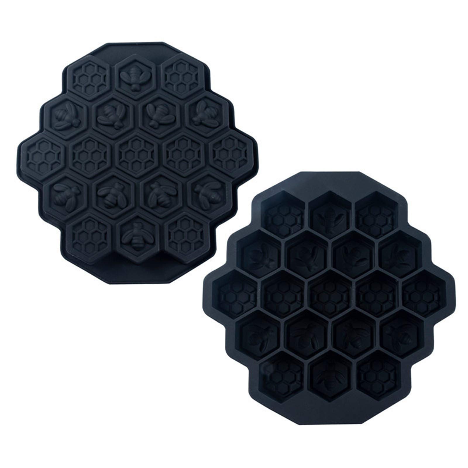Honeycomb Ice Cube Tray with Lid - Reusable Silicone Ice Cube Mold for Cocktails, Whiskey, and Cold Drinks - Perfect for Parties, Home Bars, and Summer Beverages