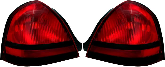 Mercury Grand Marquis Tail Lights Lamps Set - Driver & Passenger Side (2003-2011) | Perfect for Replacement, Restoration & Nighttime Safety