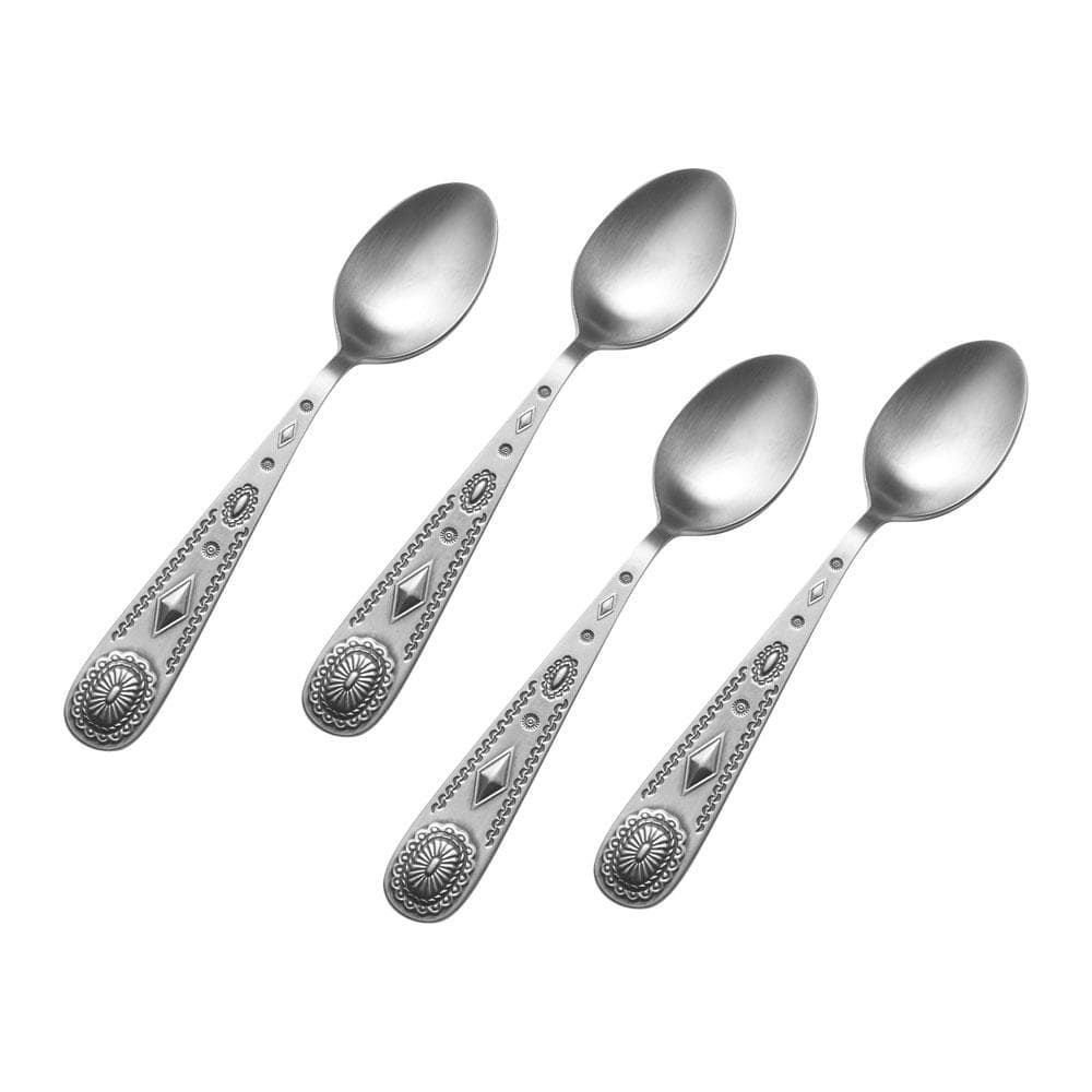Taos Set of 4 Mini Coffee Spoons - Stainless Steel Espresso Stirring Spoons for Coffee, Tea, Desserts - Perfect for Home, Office, and Cafe Use