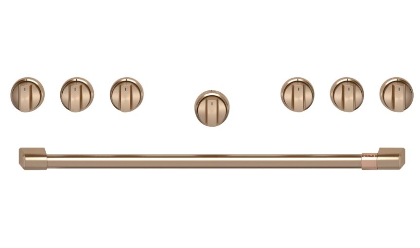 Brushed Bronze 36-Inch Cabinet Handle and Knob Set - Cafe Style Hardware for Kitchen & Bathroom Cabinets - Durable & Stylish Home Upgrade (CXPR6HKPTBZ)