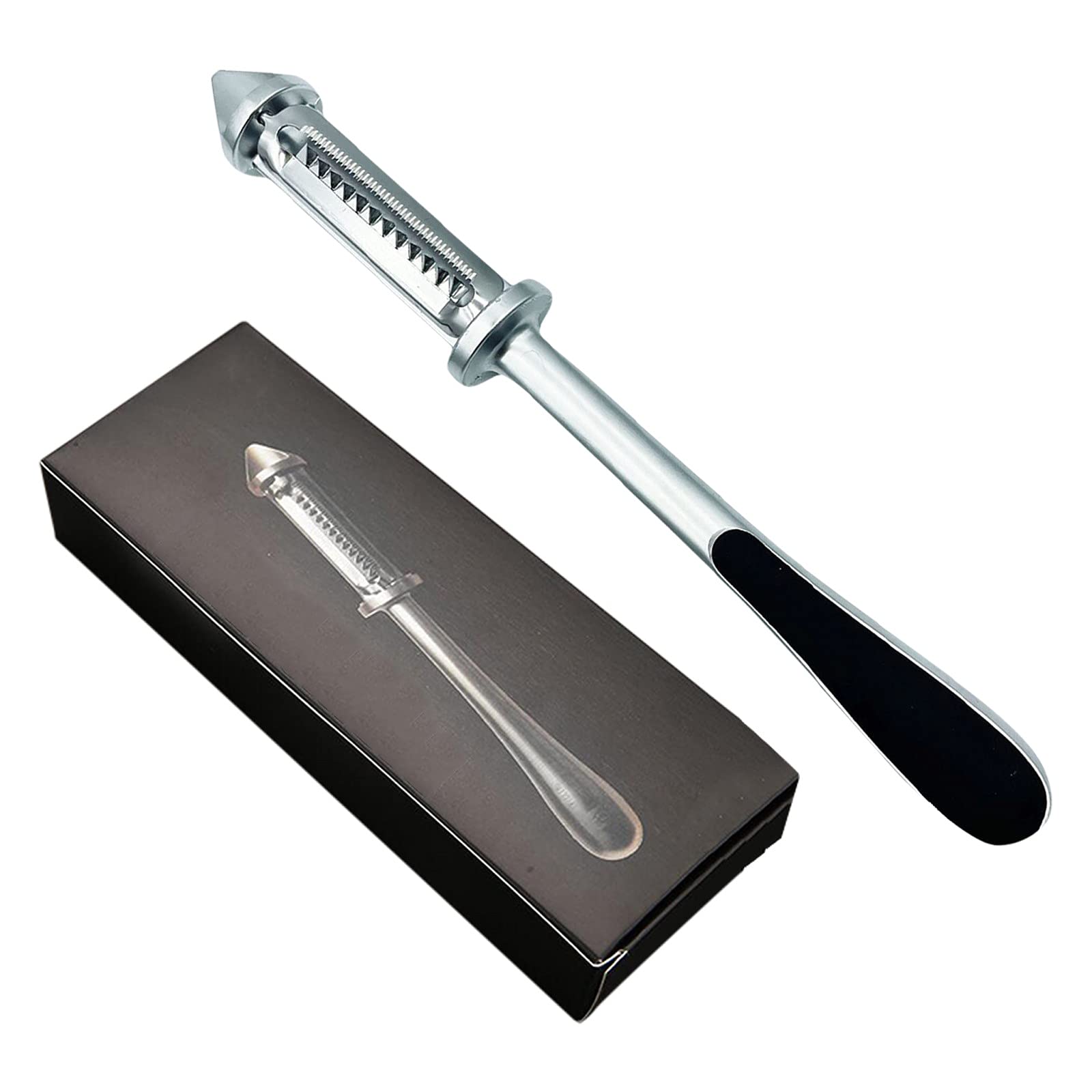 Stainless Steel Cookie Spatula with Small Handle - Durable Kitchen Peeler for Fruits, Melons & Vegetables - Ergonomic Plastic Planer for Easy Peeling & Slicing - Perfect for Baking, Cooking & Meal Prep (Black, One Size)