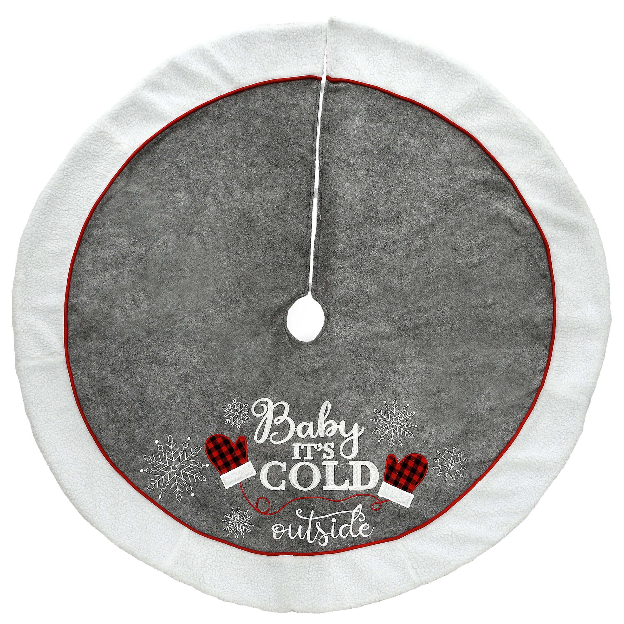 48 Inch Christmas Tree Skirt - Flannel Holiday Decor for Cozy Winter Nights - Perfect for Fireplace, Living Room, and Festive Gatherings
