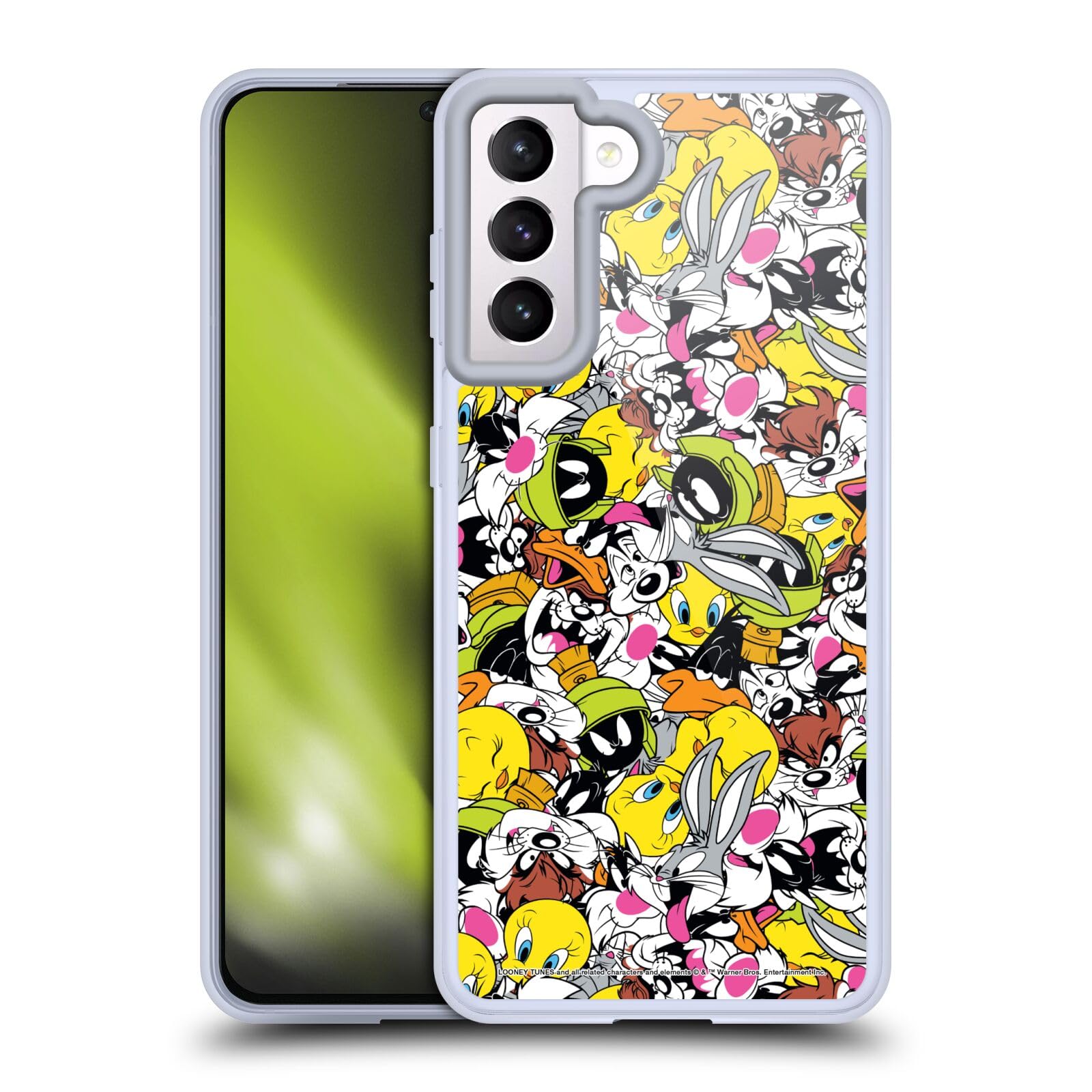 Head Case Designs Officially Licensed Looney Tunes Soft Gel Case for Samsung Galaxy S21 5G - Durable Protection with Fun Cartoon Patterns for Everyday Use