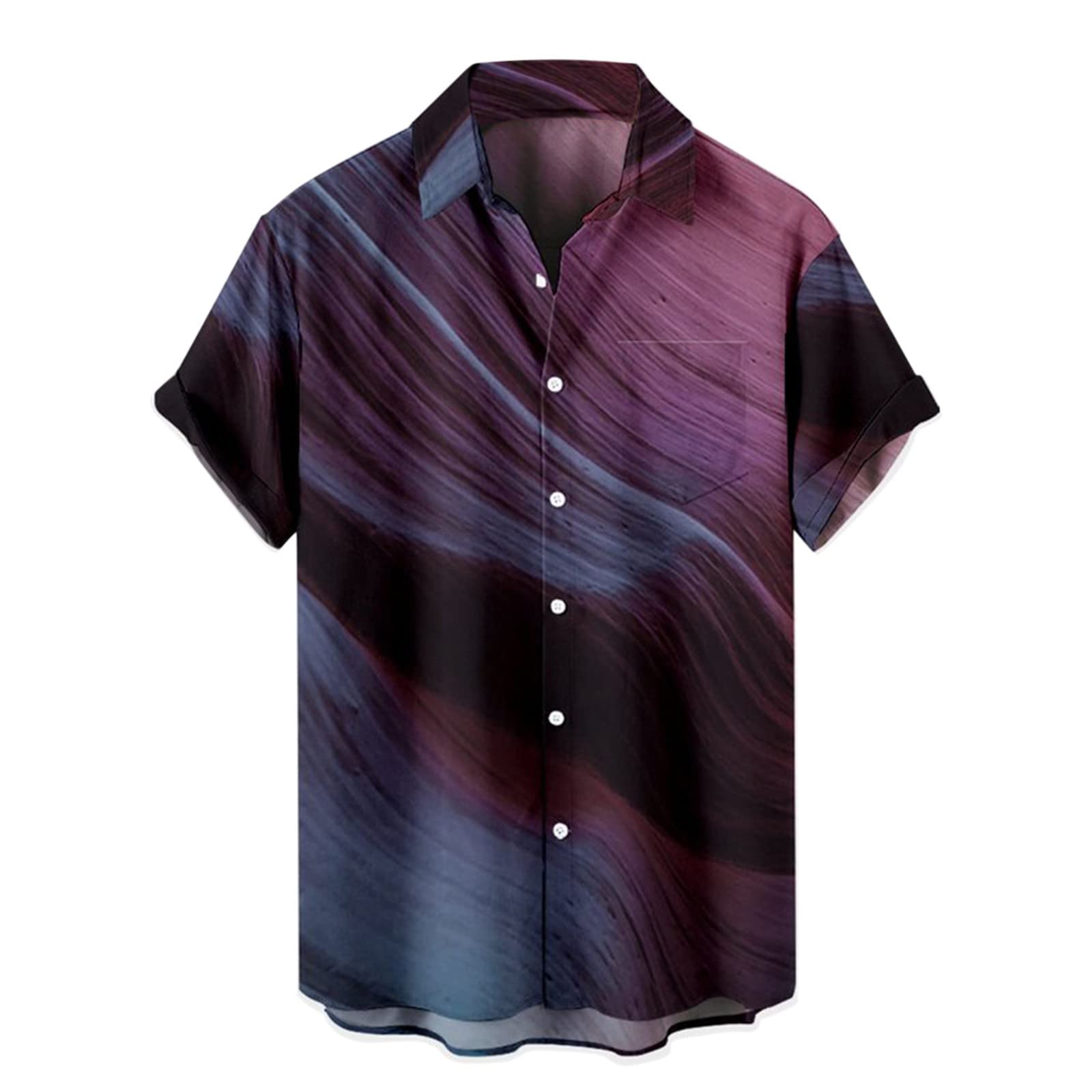Men's Floral Hawaiian Shirt - Short Sleeve Button Down Beach Shirt for Summer Vacation, Pool Party & Tropical Getaway | Breathable Casual Shirt