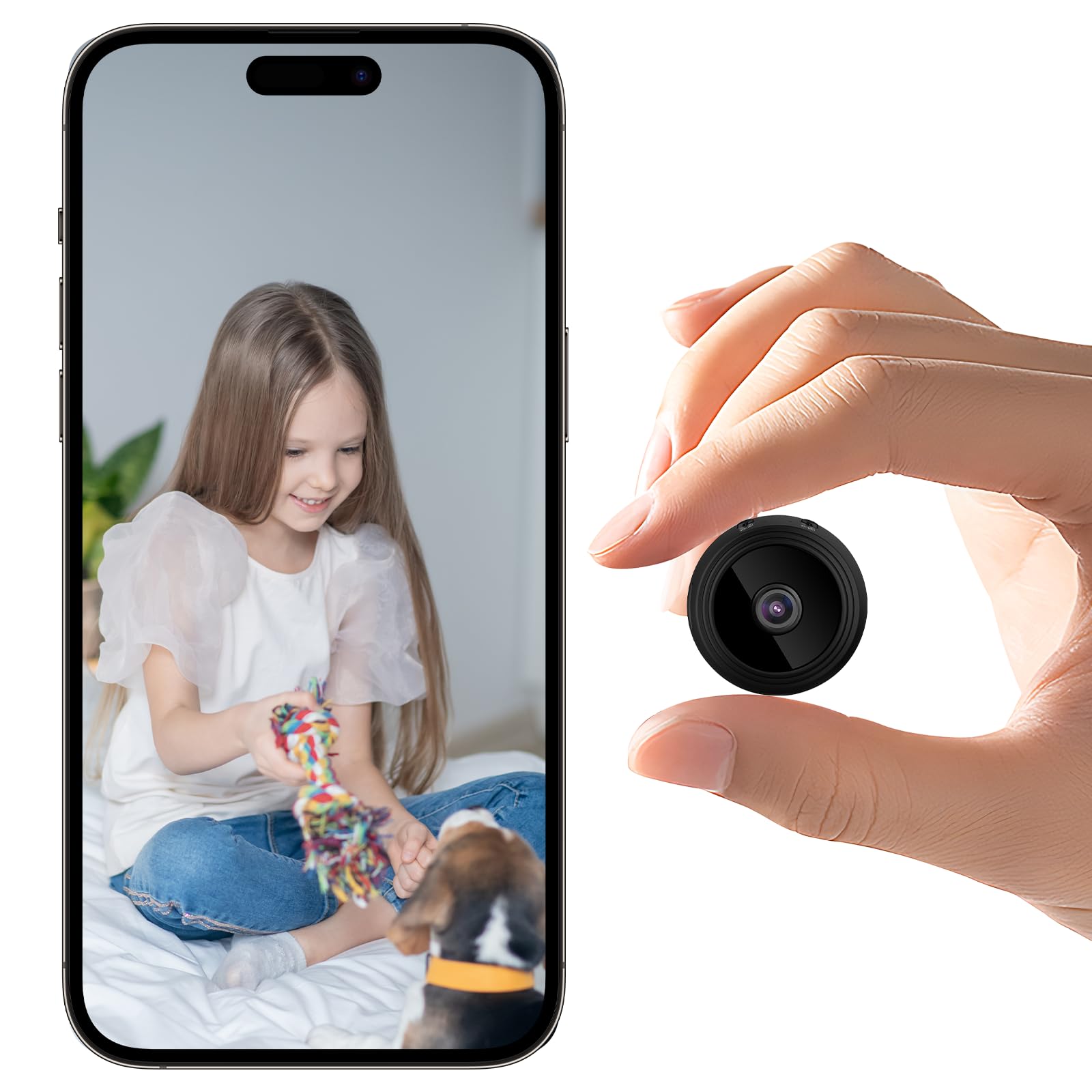 Mini Spy Camera 1080P - WiFi Hidden Camera for Pet, Baby & Office Security - App Control & Cloud Storage - Indoor Monitoring