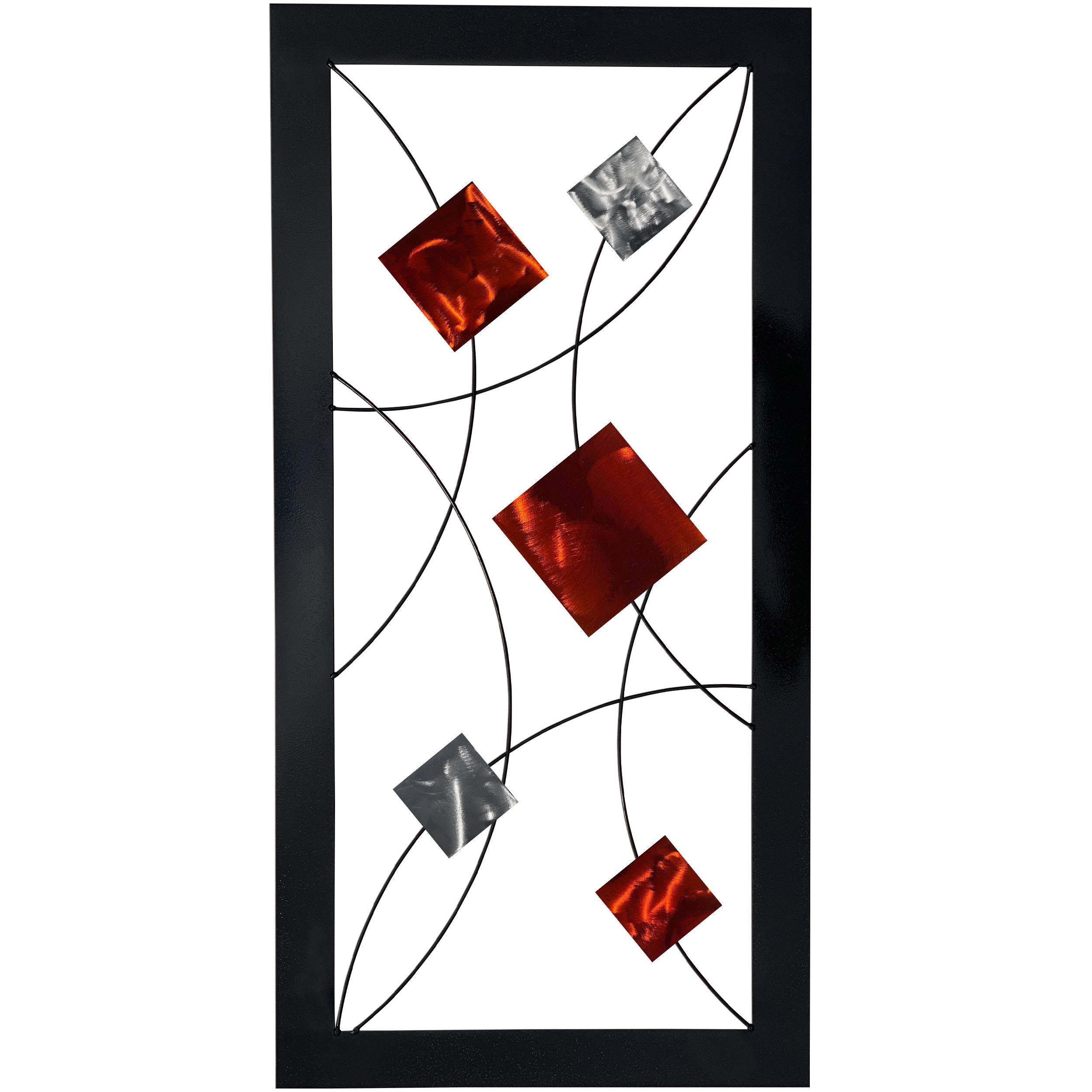 William Metal Decor - Candy Orange Wall Art for Home & Office Decor | Modern Metal Sign for Living Room, Bedroom, Kitchen