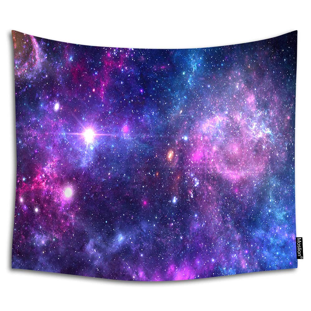 Moslion Nebula Tapestry - Space Galaxy Universe Star Planets Wall Hanging Decor (90x60 Inch) - Large Polyester Wall Art for Bedroom, Living Room & Dorm - Perfect for Boho Home Decor, Meditation Spaces & Teen Room Aesthetics