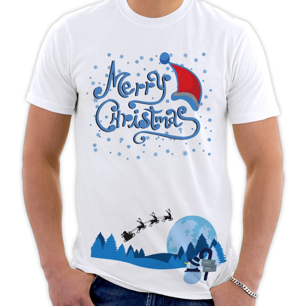 Men's Winter Christmas Graphic T-Shirt Collection - Style 26 | Holiday Party, Gift & Casual Wear