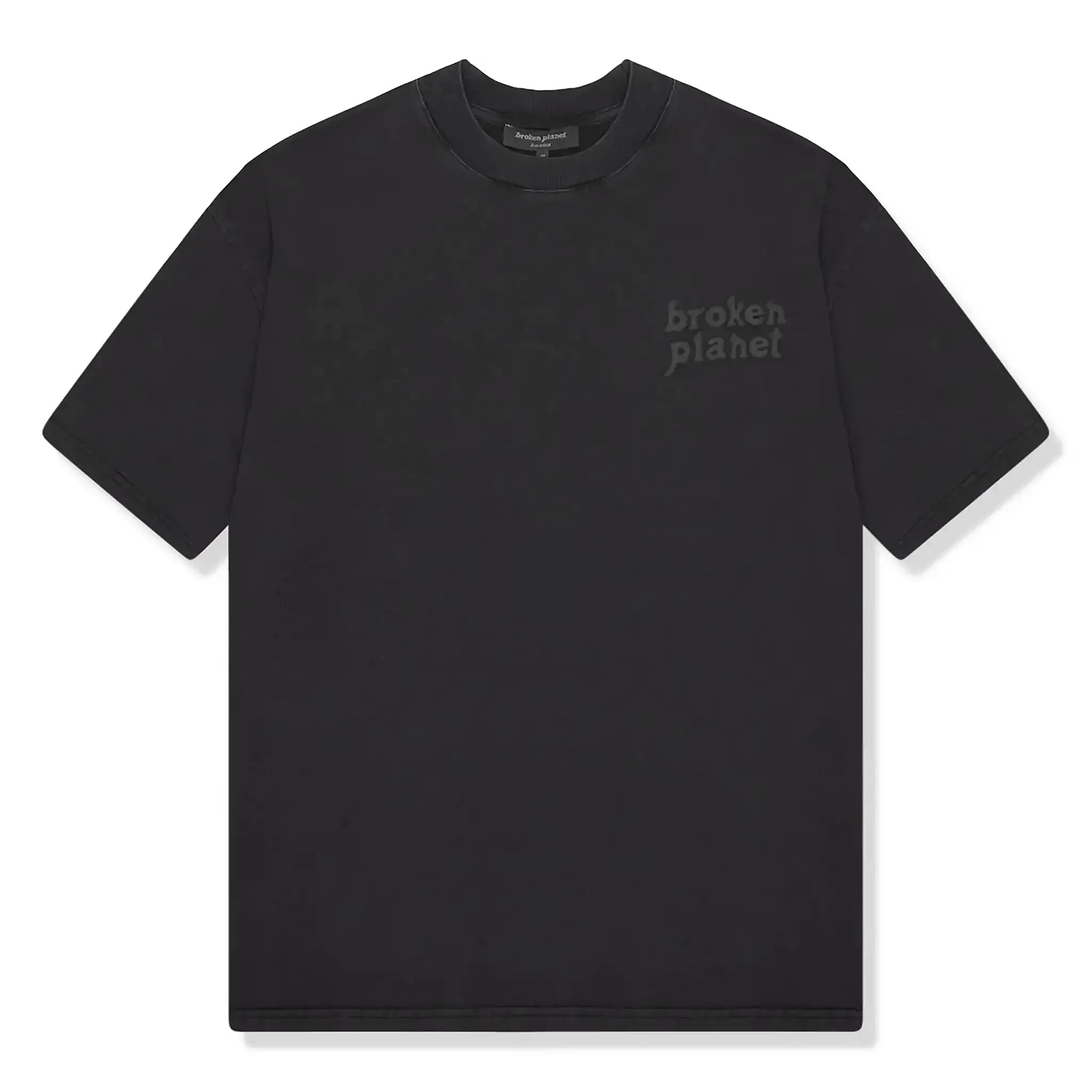 Broken Planet Basics Washed Midnight Black T-Shirt for Men | Soft Cotton Casual Tee for Streetwear & Everyday Wear