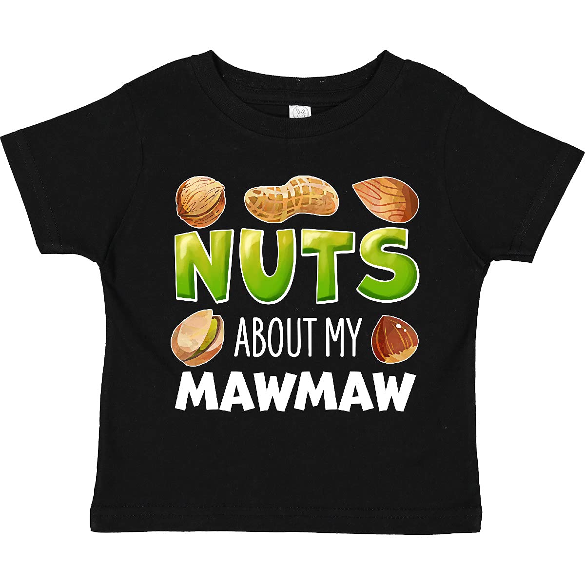 Funny Nuts About My Mawmaw Peanut Almond Pistachio Toddler T-Shirt - Cute Graphic Tee for Grandkids & Family Reunions