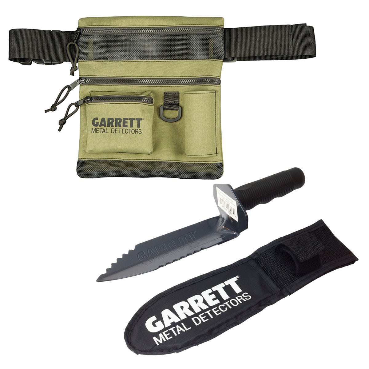 Garrett All Terrain Dig Pouch & Edge Digger Spade Metal Detector Bundle Kit - Perfect for Treasure Hunting, Gold Prospecting & Outdoor Adventures