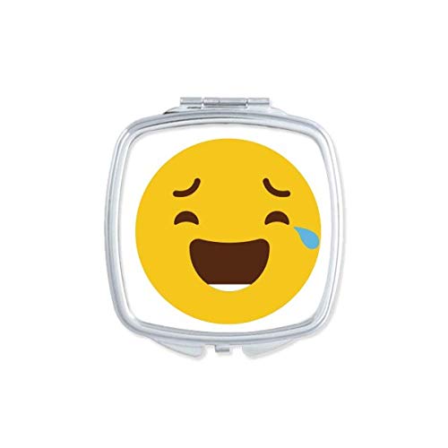 DIYthinker Cute Laugh Cry Cartoon Face Mirror - Portable Double-Sided Compact Makeup Mirror for Purse, Travel & Home Vanity (Pocket-Sized Glass Mirror)