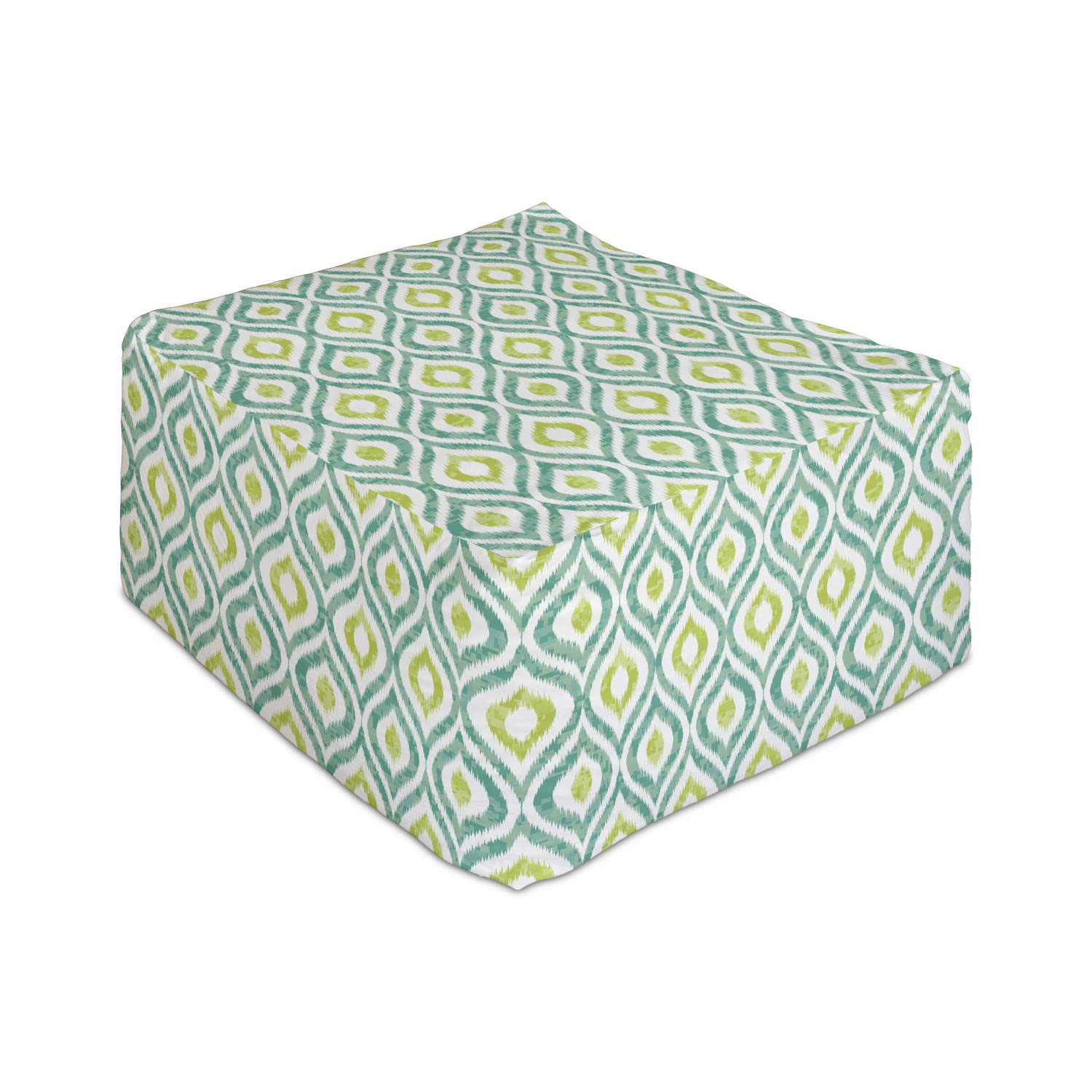 Ambesonne Ikat Rectangle Pouf Ottoman - 25