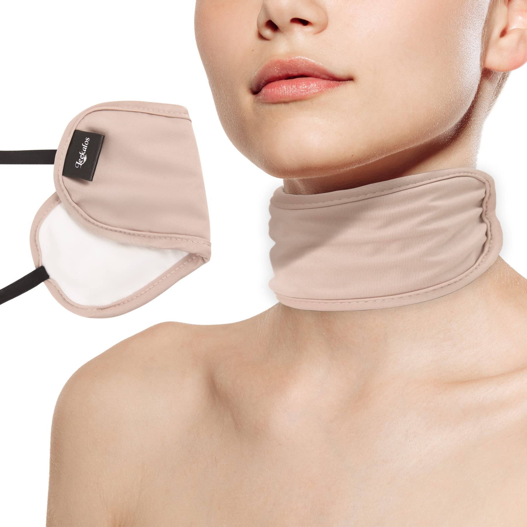 Organic Castor Oil Neck Wrap for Thyroid Support - Reusable & Mess-Free Castor Oil Pack Wrap Kit (Castor Oil Not Included) - Perfect for Relaxation, Pain Relief & Lymphatic Drainage Therapy