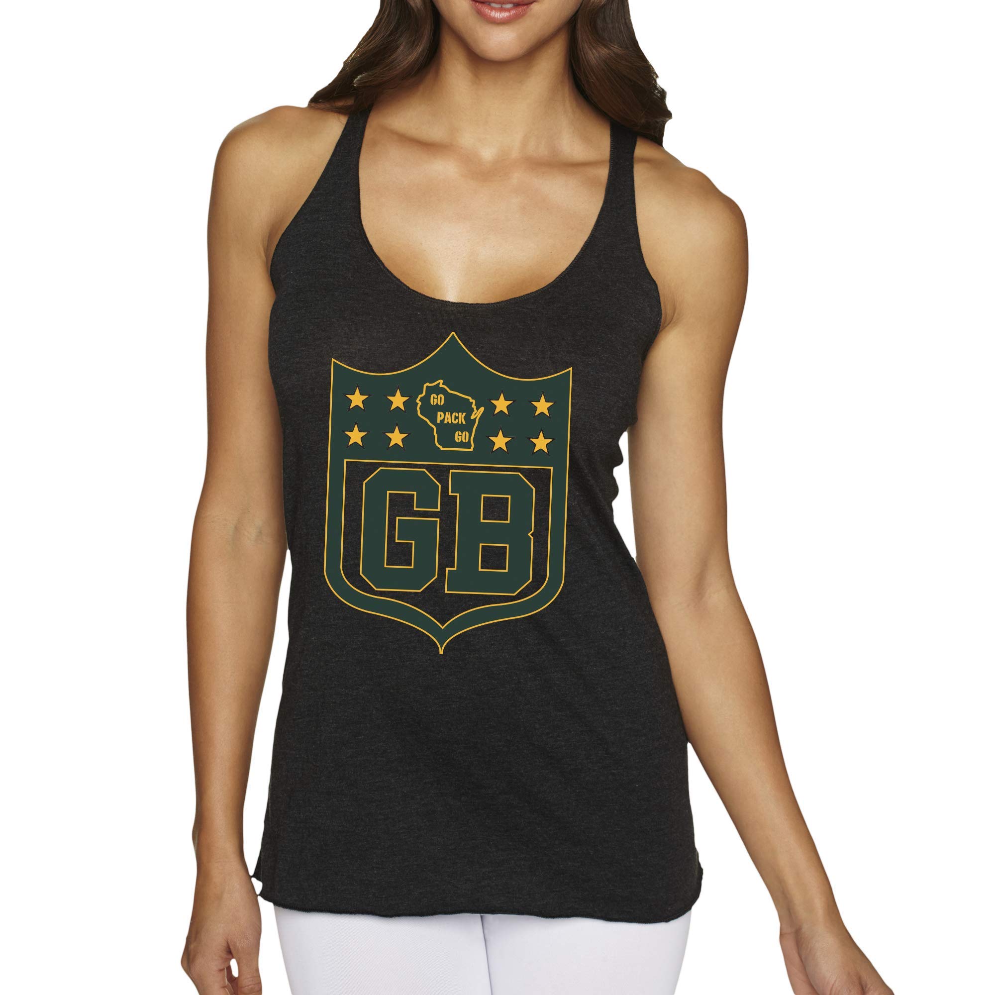 Green Bay Crest Tank Top for Women - Premium Quality American Apparel - Perfect for Game Day, Casual Wear & Summer Outfits