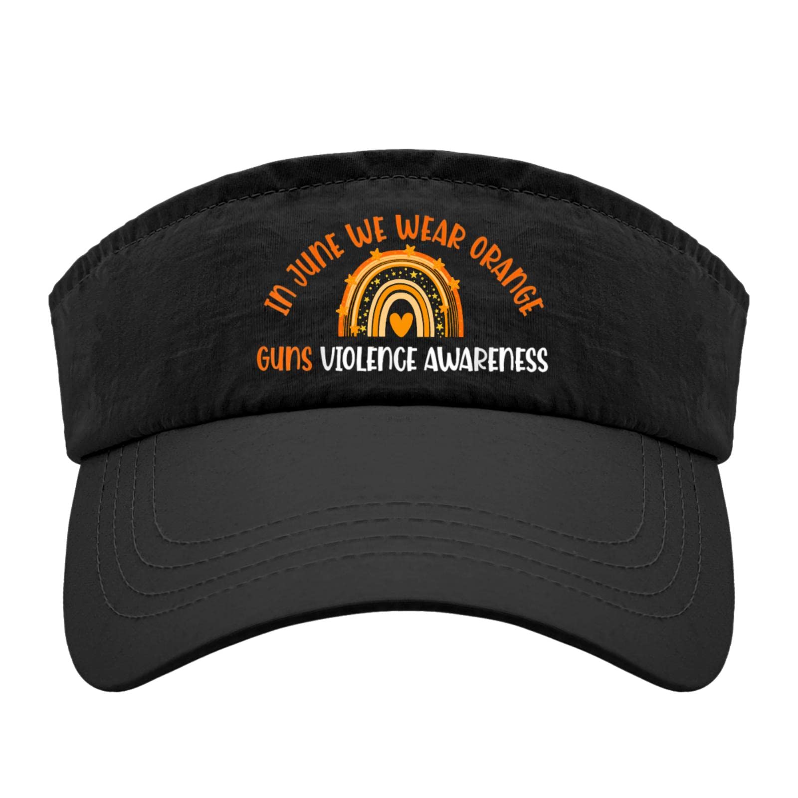 Stylish Sun Visor Hats for Women & Men - Orange Cap with Ponytail Hole & Cool Designs - Perfect for Running, Golf, Beach & Outdoor Activities
