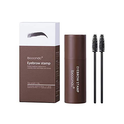 Waterproof Eyebrow Stamp Kit with Long Lasting Powder & Stick - Easy DIY Eyebrow Makeup Tool for Perfect Brows (Size A) | Great for Daily Beauty, Cosplay & Acne Cover Up