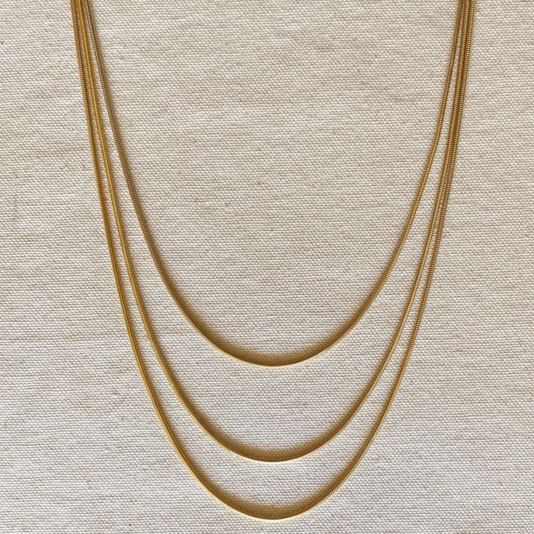 18K Gold Filled Rounded Snake Chain Necklace for Women - Dainty Layering Jewelry for Everyday Wear & Special Occasions