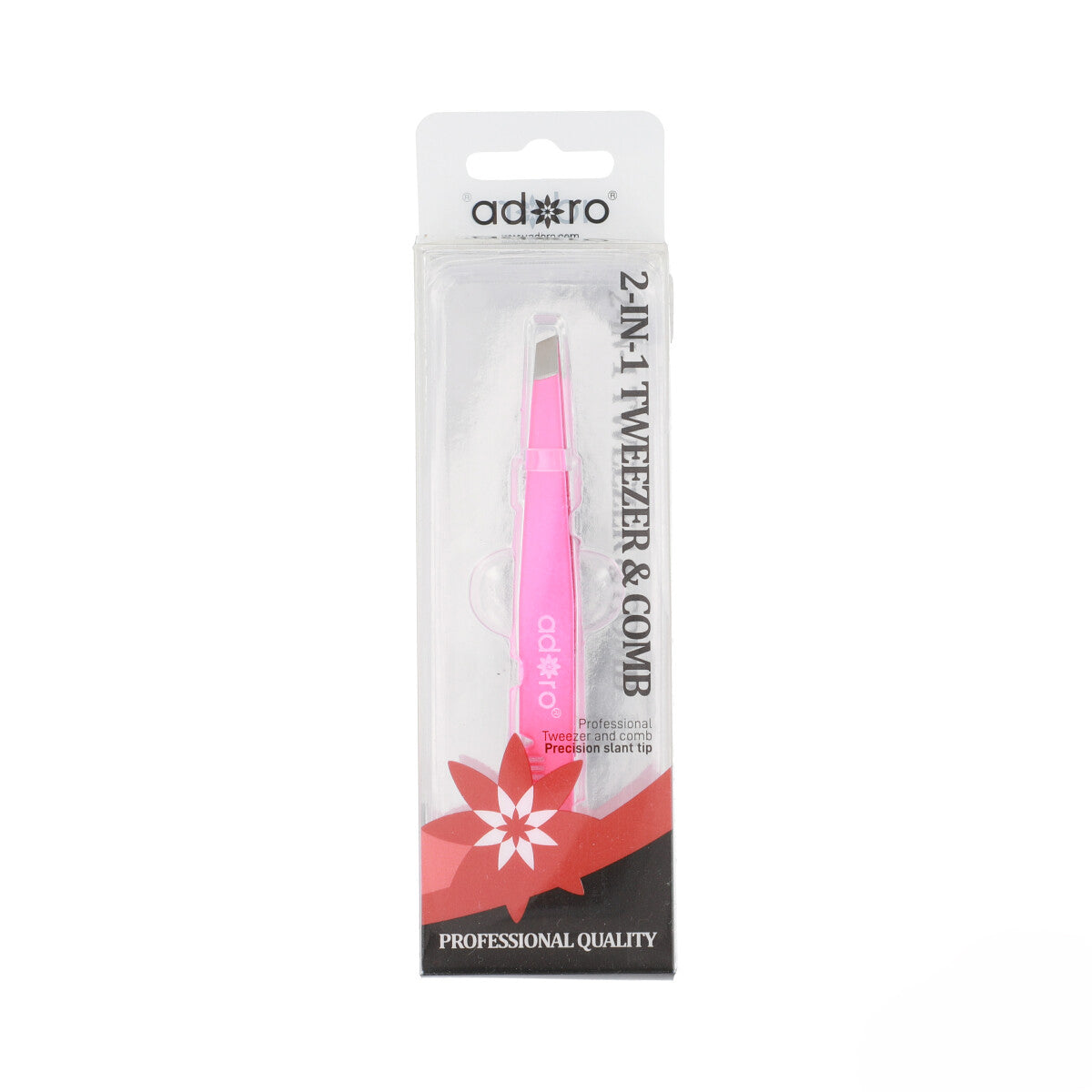 2 in 1 Eyelash Clip with Tweezer & Comb - Pink Eyelash Curler & Separator Tool for Perfect Lashes | Home & Travel Makeup Essential