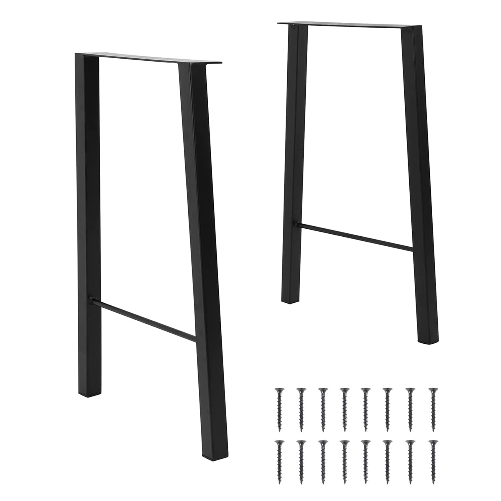 TENGCHANG 30 Inch Metal Table Legs - Heavy Duty Black Dining & Desk Table Legs Set of 2 - Perfect for Home Office, Kitchen Island, DIY Furniture Projects