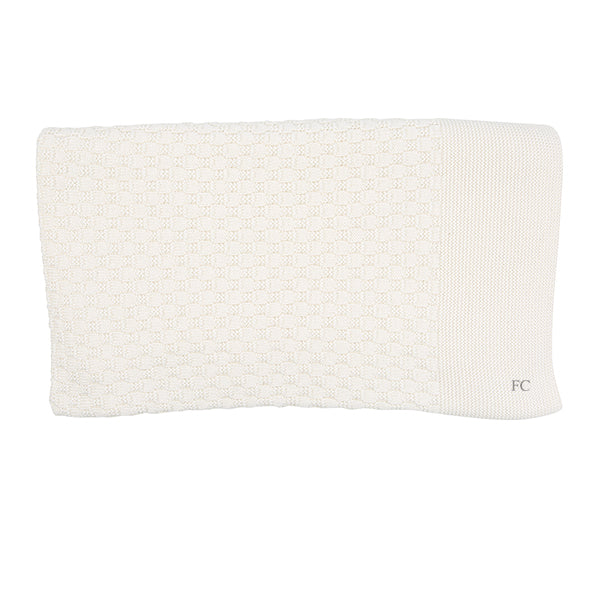 Carmina Ivory Textured Throw Blanket - Soft Cozy Knit Blanket for Bed, Couch & Home Decor - Perfect for Living Room, Bedroom & Gift Giving