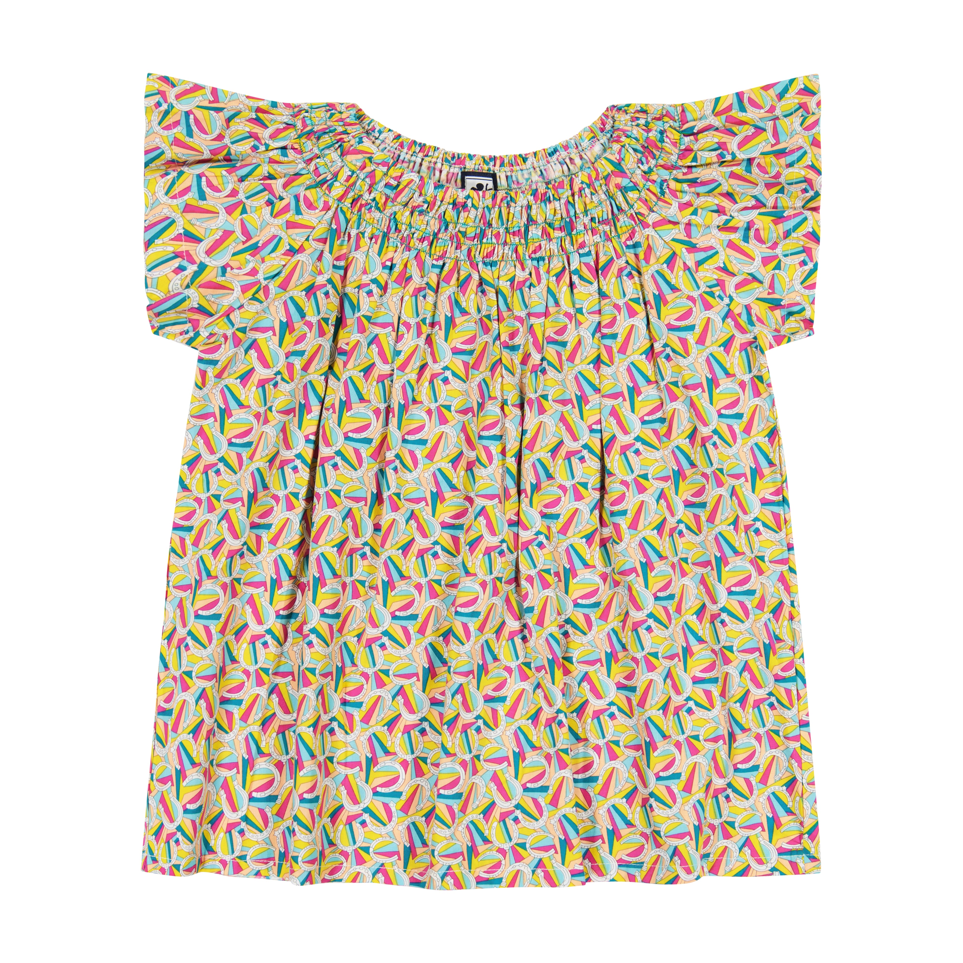 Lucky Molly Smocked Top for Women - Stylish Floral Embroidered Blouse for Casual Outings & Summer Parties