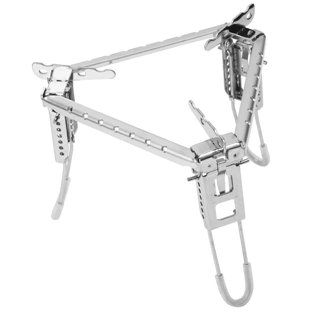 Pinsofy Camping Pot Stand - Portable Grill Tripod & Outdoor Stove Bracket for Canister Stoves | Perfect for Backpacking, Hiking, and Camping BBQ Cooking