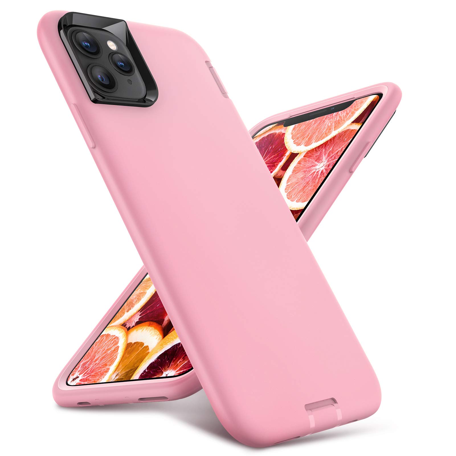 ORIbox Liquid Silicone Shockproof Case for iPhone 11 Pro Max (6.5 Inch) - 10FT Military Grade Drop Protection, Heavy Duty Anti-Fall Phone Cover in Pink - Perfect for Outdoor Activities, Work & Daily Use