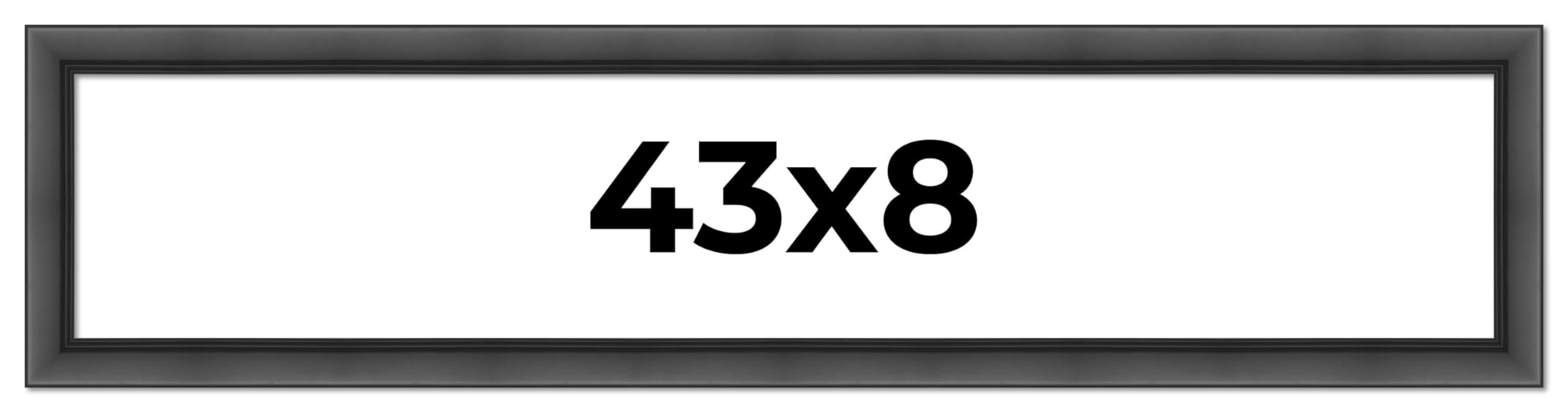 43x8 Inch Black Wood Picture Frame - Modern Photo Frame with UV Acrylic Shatter Guard & Acid-Free Backing - Wall Display for Family Photos, Living Room, Bedroom Decor - No Mat Included