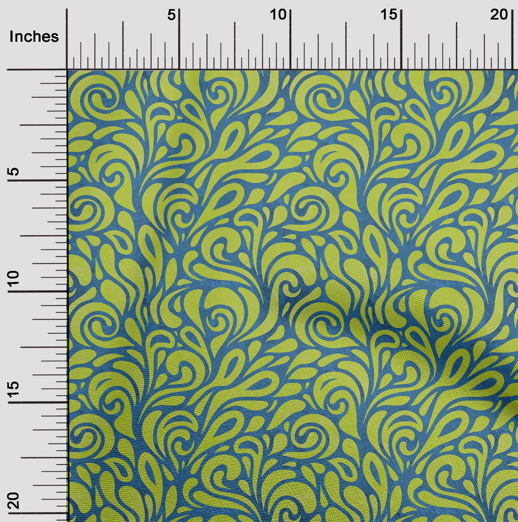 oneOone Polyester Spandex Lime Green Batik Fabric - 56