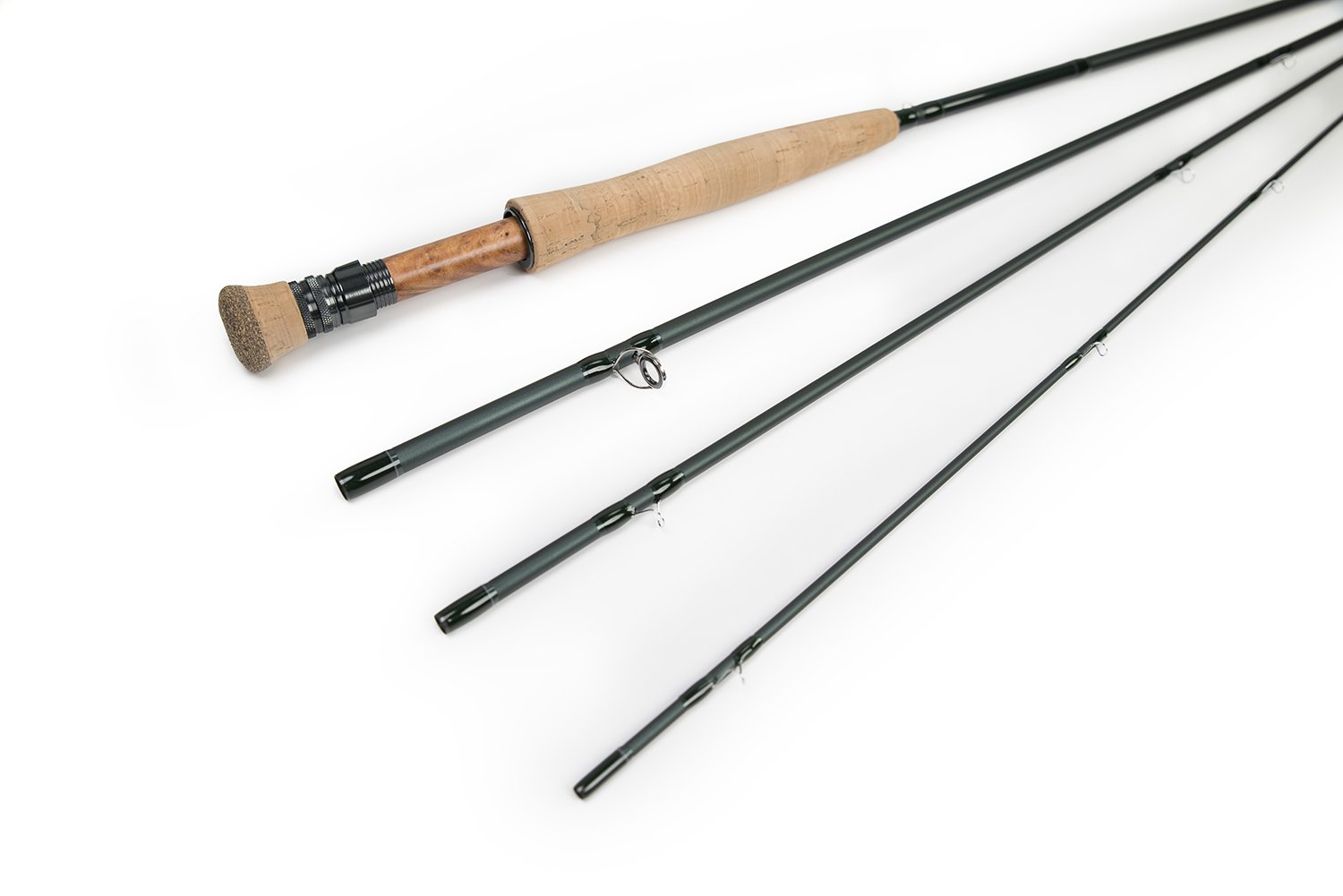 DXF Fly Rod 4-Piece 10ft #2 Weight - Premium Graphite Fly Fishing Rod for Trout & Bass - Perfect for Freshwater Streams & River Fly Fishing