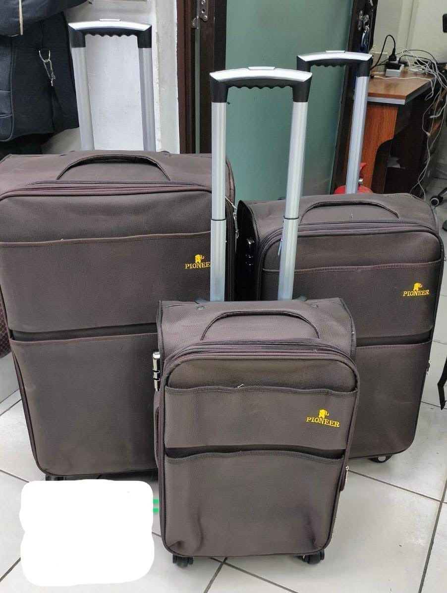 Premium 3-Piece Brown Luggage Set - Durable Suitcases for Travel, Business Trips & Vacations | Carry-On, Checked & Expandable Options
