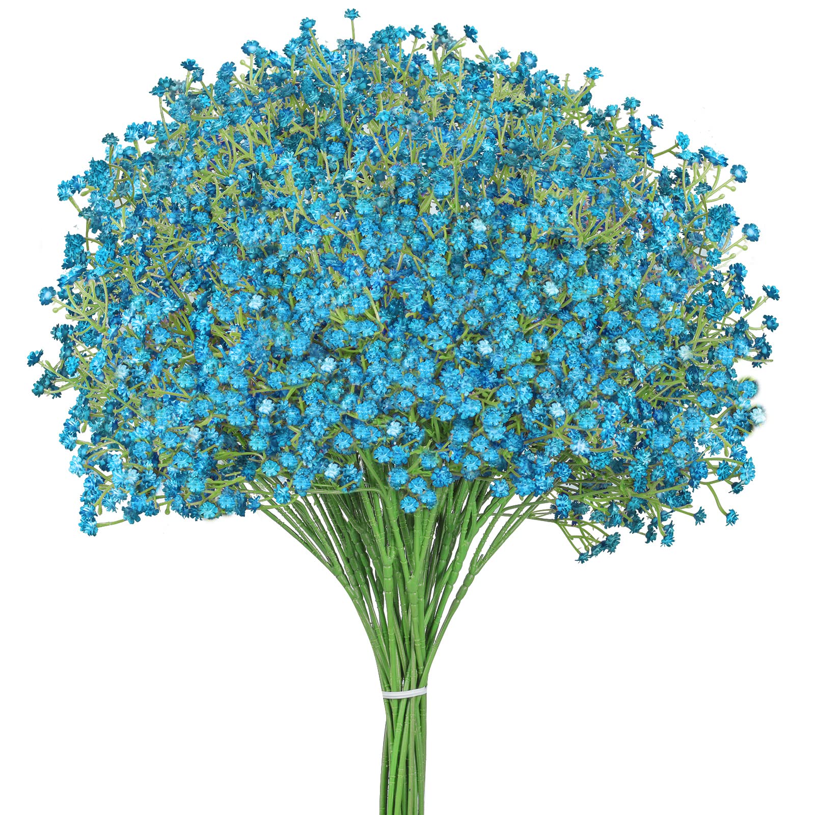 LYLYFAN 18 Pcs Artificial Baby's Breath Flowers - Real Touch Gypsophila for Wedding Decor, Party Centerpieces, Home & Garden Decoration in Navy Blue - Perfect for Bouquets, Table Arrangements & DIY Crafts