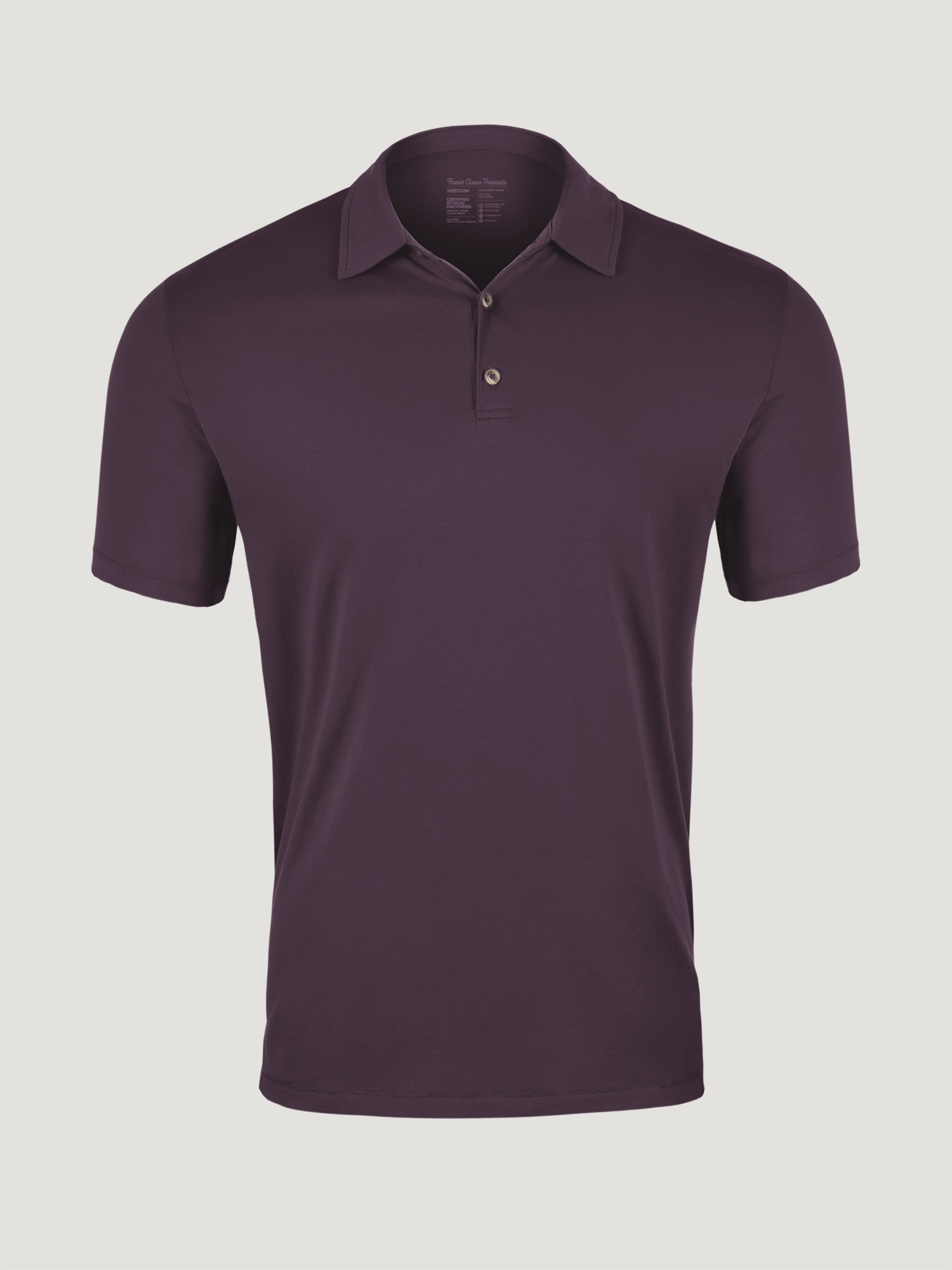 Nordic Purple Torrey Polo Shirt for Men - Soft Cotton Casual Wear for Work, Travel & Outdoor Activities