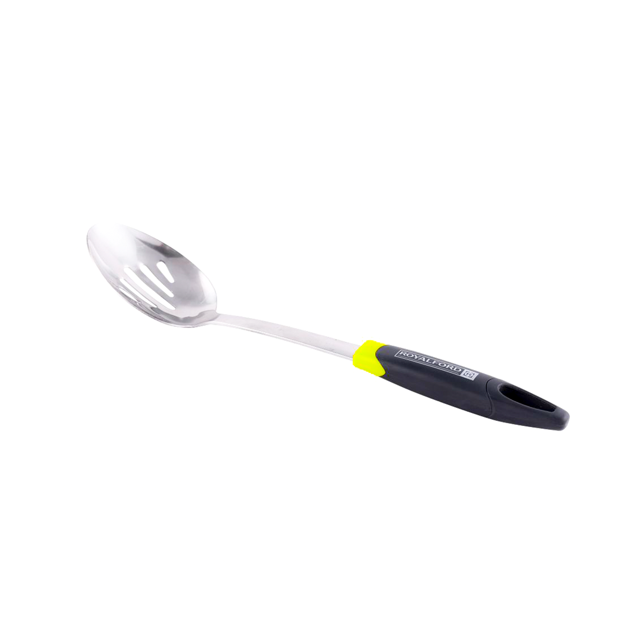 RF8912 Stainless Steel Slotted Spoon with ABS Handle - Perfect for Cooking, Serving, and Straining Pasta, Vegetables & More
